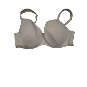 Cacique Lightly Lined Balconette Bra 40D Womens Tan Underwired Adjustable Straps